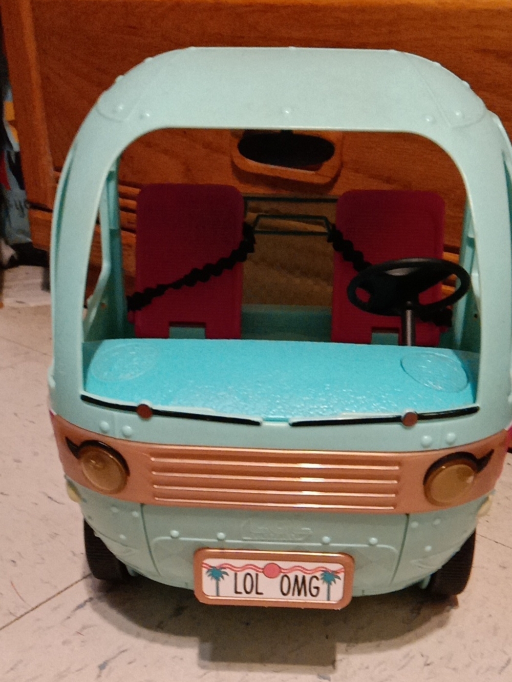 Kids Teal and Pink Toy Car